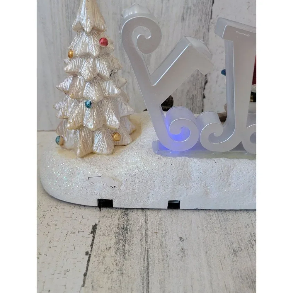 Be jolly snowman AS IS light up music Xmas‎ figure glitter tree candy cane